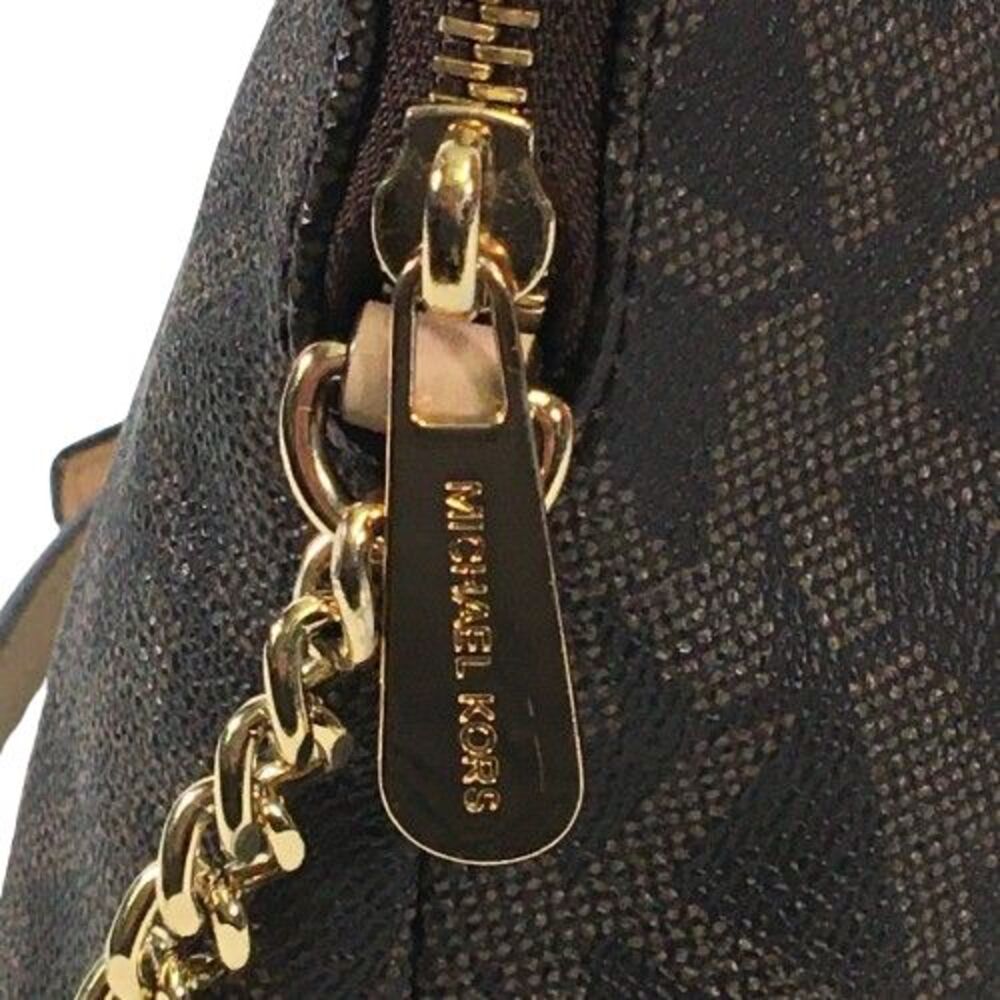 Michael Kors Cindy MK Signature Dome Crossbody Bag Brown Gold Logo 38H9CCPC3B - Picture 15 of 16